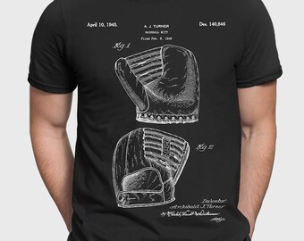 T-shirt de baseball pour fan de baseball, cadeau entraîneur de baseball, t-shirt pour joueur de baseball, t-shirt gant de baseball, cadeau amateur de baseball pour mari P327