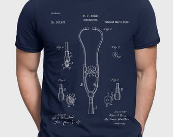Doktor Shirt Geschenk für Doktor, Abschlussgeschenk für Doktor, Doktor-T-Shirt für zukünftigen Doktor, medizinisches Schule-Geschenk für Krankenschwester, Stethoskop P254