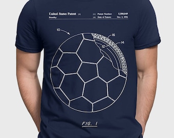 Soccer T-Shirt Gift For Soccer Player, Soccer Fan Shirt Gift For Soccer Coach, Soccer Patent T-Shirt, Soccer Gift Idea P015v