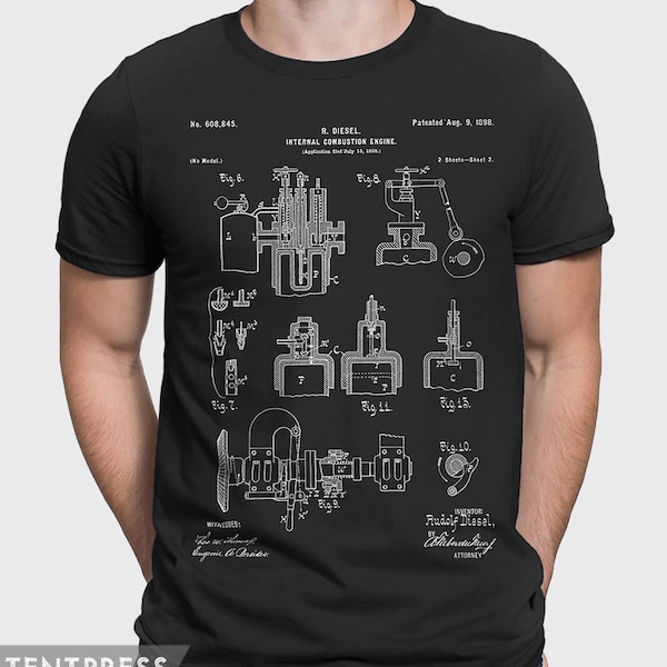 Diesel Engine T Shirt Gift For Mechanic, Mechanic T-Shirt Gift For Car Lover, Handy Man Car Enthusiast Gift For Husband, Truck Driver P439