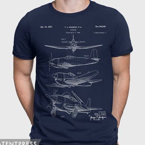 Airplane  T-Shirt, Airplane Patent T Shirt, Aviation Gift For Pilot, Low Wing Aircraft Shirt, Pilot Gift For Engineer P159