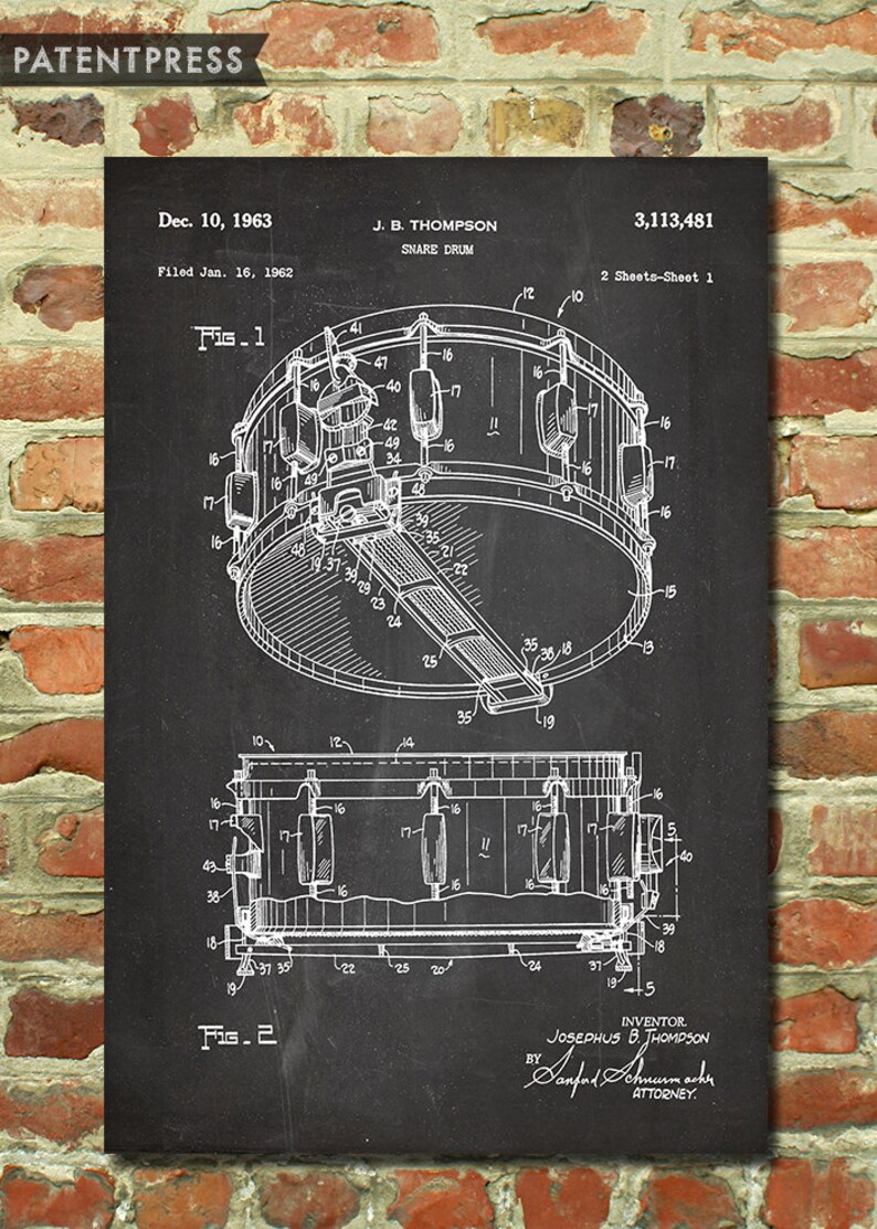 Gift for Drummer Gift Idea Snare Drum Wall Art Music Room Etsy