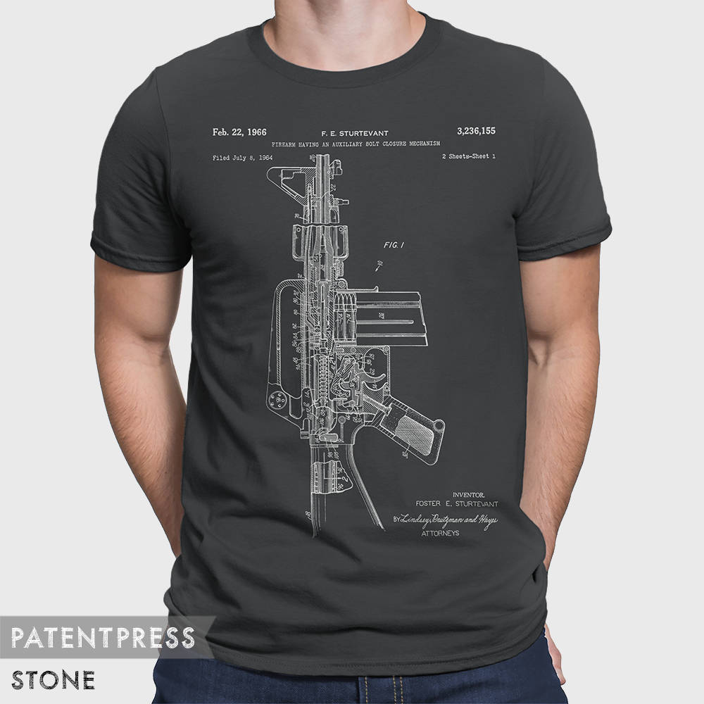 M16 Rifle T-shirt, Gun Shirt, Military Gift for Gun Enthusiast, M16 ...