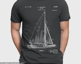Sailboat T-shirt, Herreshoff Sailboat T Shirt, Sailboat Patent