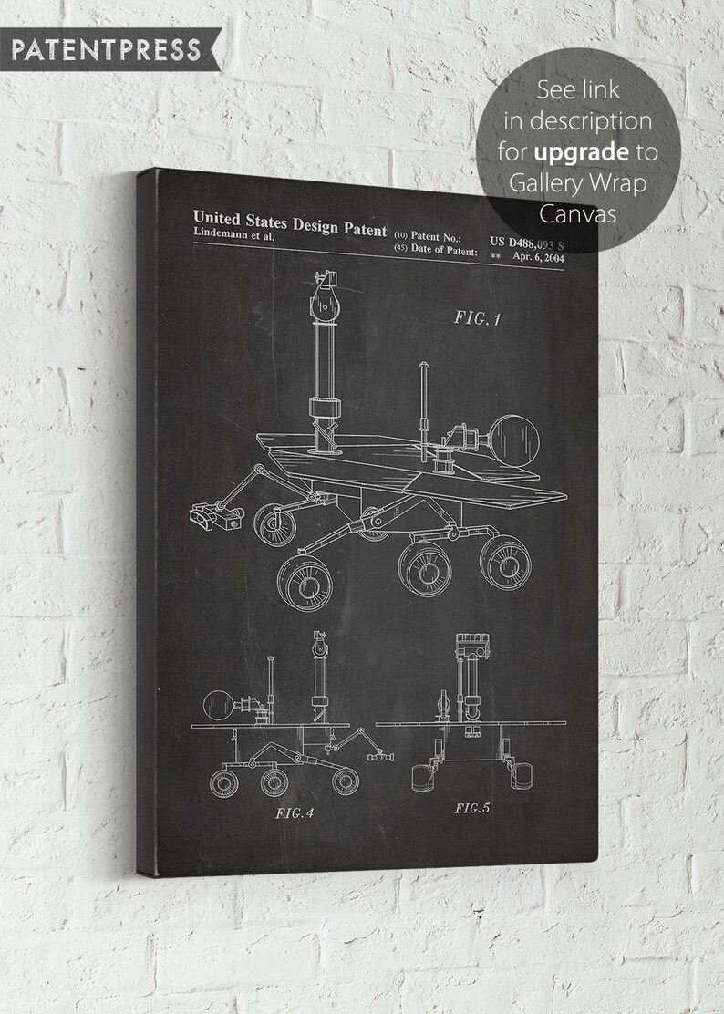 NASA Mars Rover Poster Gift for Geek Gift Outer Space Art | Etsy
