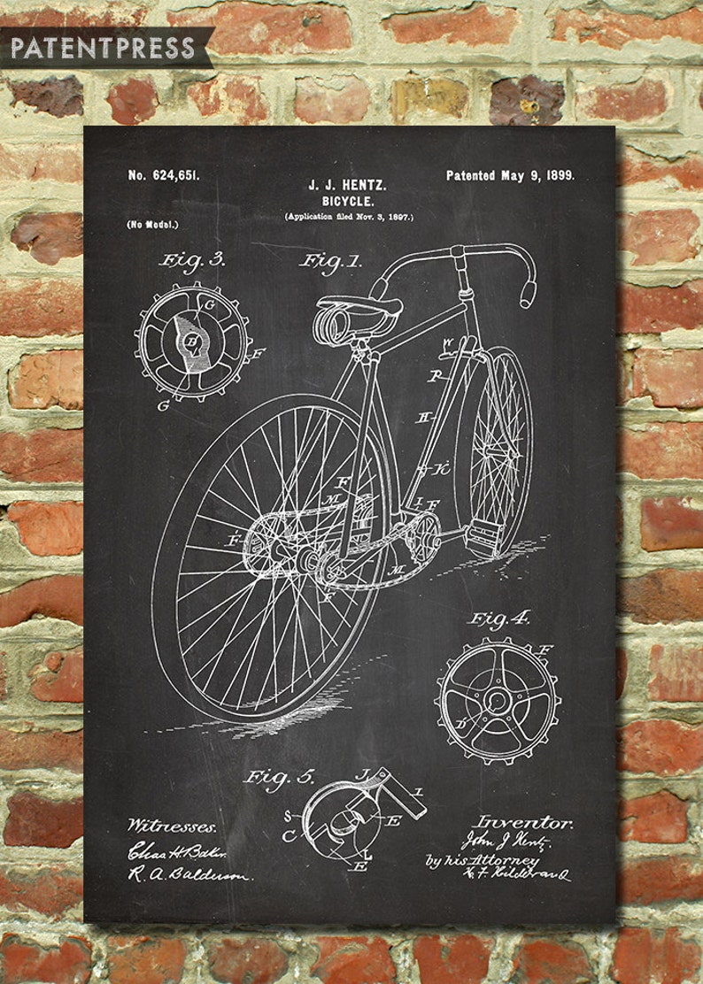 Bicycle Art Gifts for Cyclists Gift Idea Bicycle Wall Art Etsy