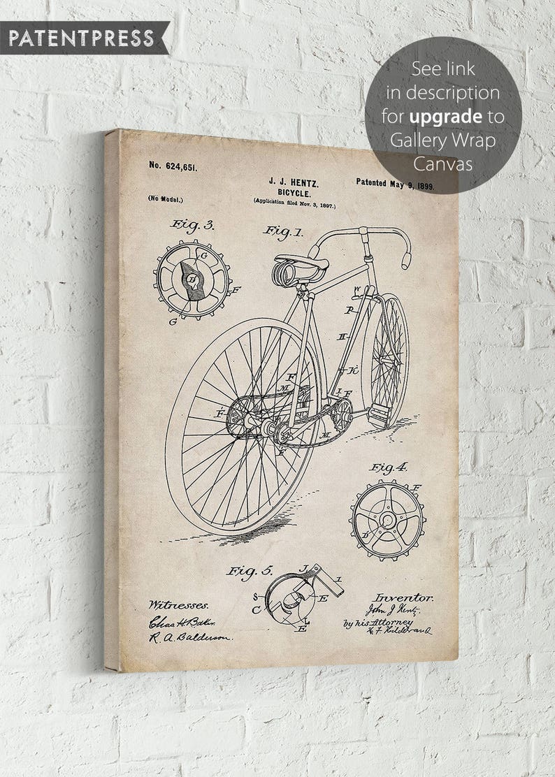 Bicycle Art Gifts for Cyclists Gift Idea Bicycle Wall Art Etsy