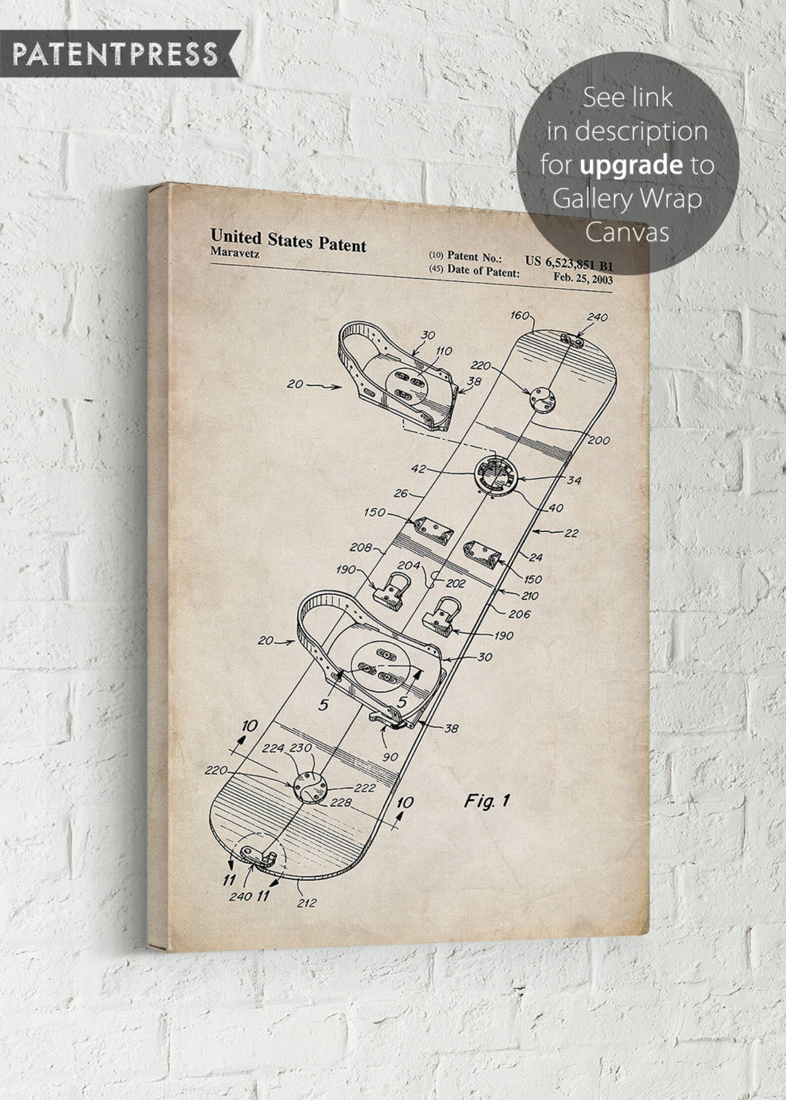 Snowboard Art Snowboard Decor Mens Snowboard Gift for Etsy