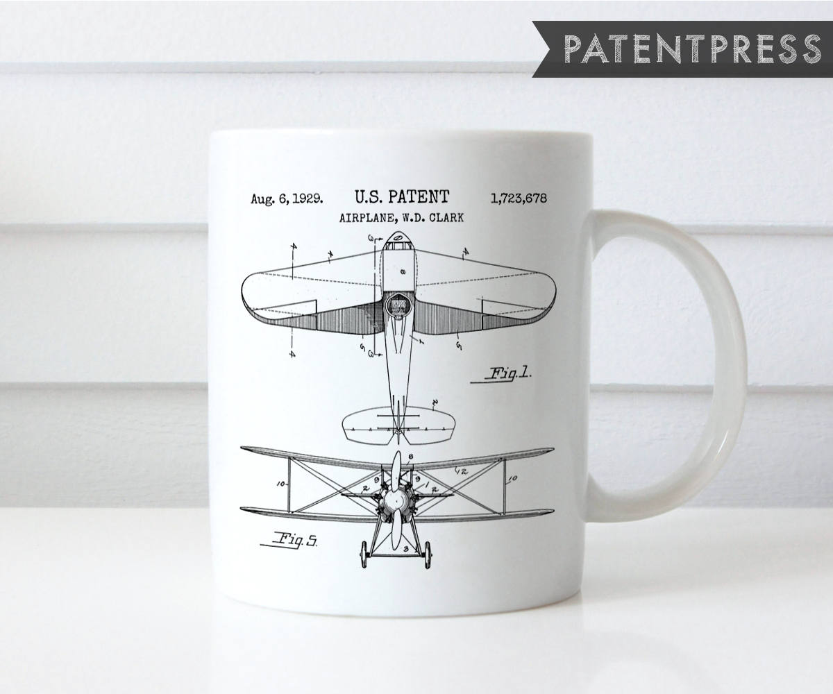 Aviation Gifts for Pilots Gifts Airplane Art Plane Patent Etsy