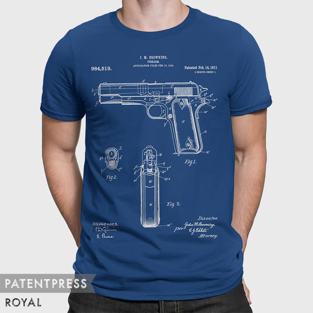 T-shirt Humoristique Colt / Arme à Feu - Fruit Of The Loom - Tailles S à XL - Neuf