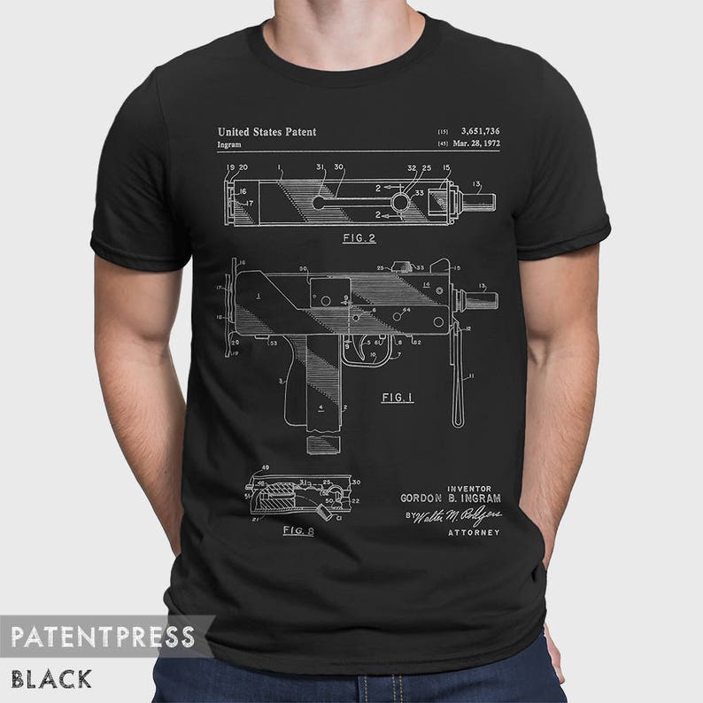 Mac-10 Uzi Gift For Gun Lover, Gun Show T-Shirt Gift For Him, Action Movie Shirt Gift For Boyfriend, Submachine Gun Enthusiast Shirt P460 image 7