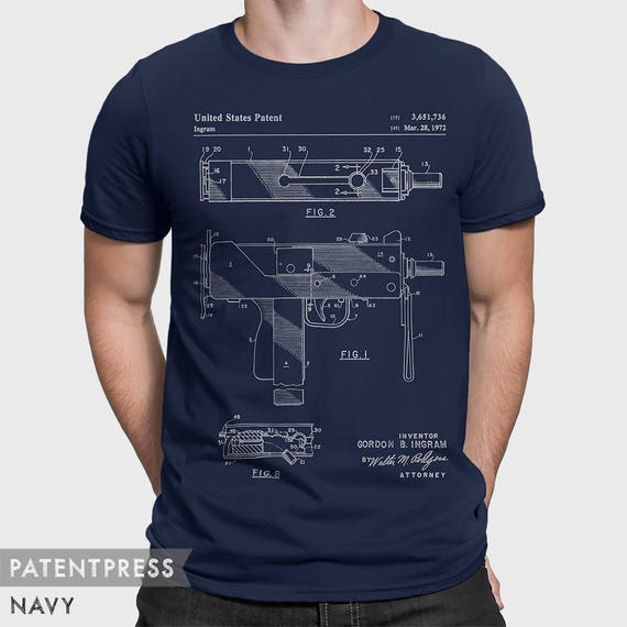 Mac-10 Uzi Gift For Gun Lover, Gun Show T-Shirt Gift For Him, Action Movie Shirt Gift For Boyfriend, Submachine Gun Enthusiast Shirt P460