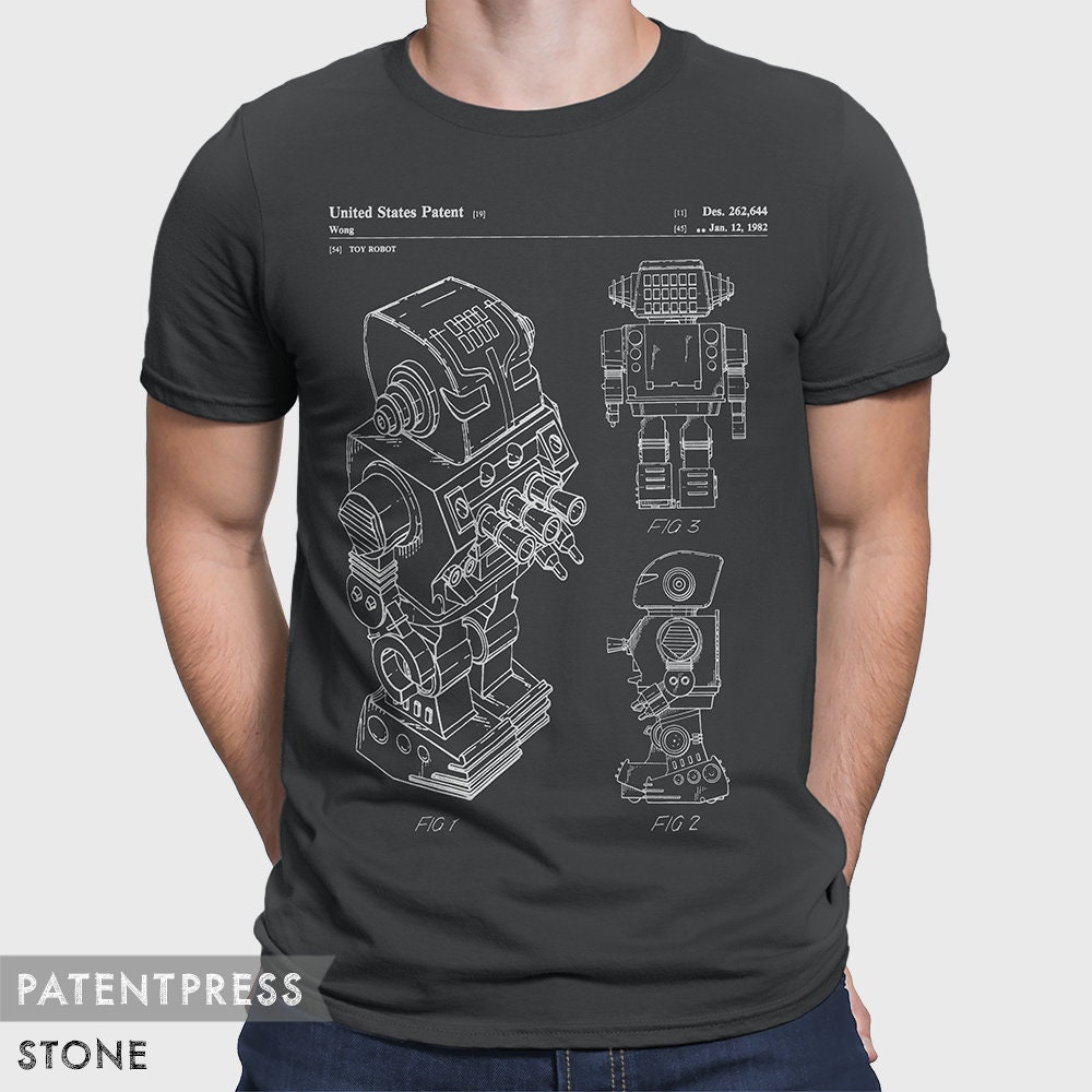 80's Toy Robot Patent T-shirt, Retro Toy Collector Gift, Nostalgia