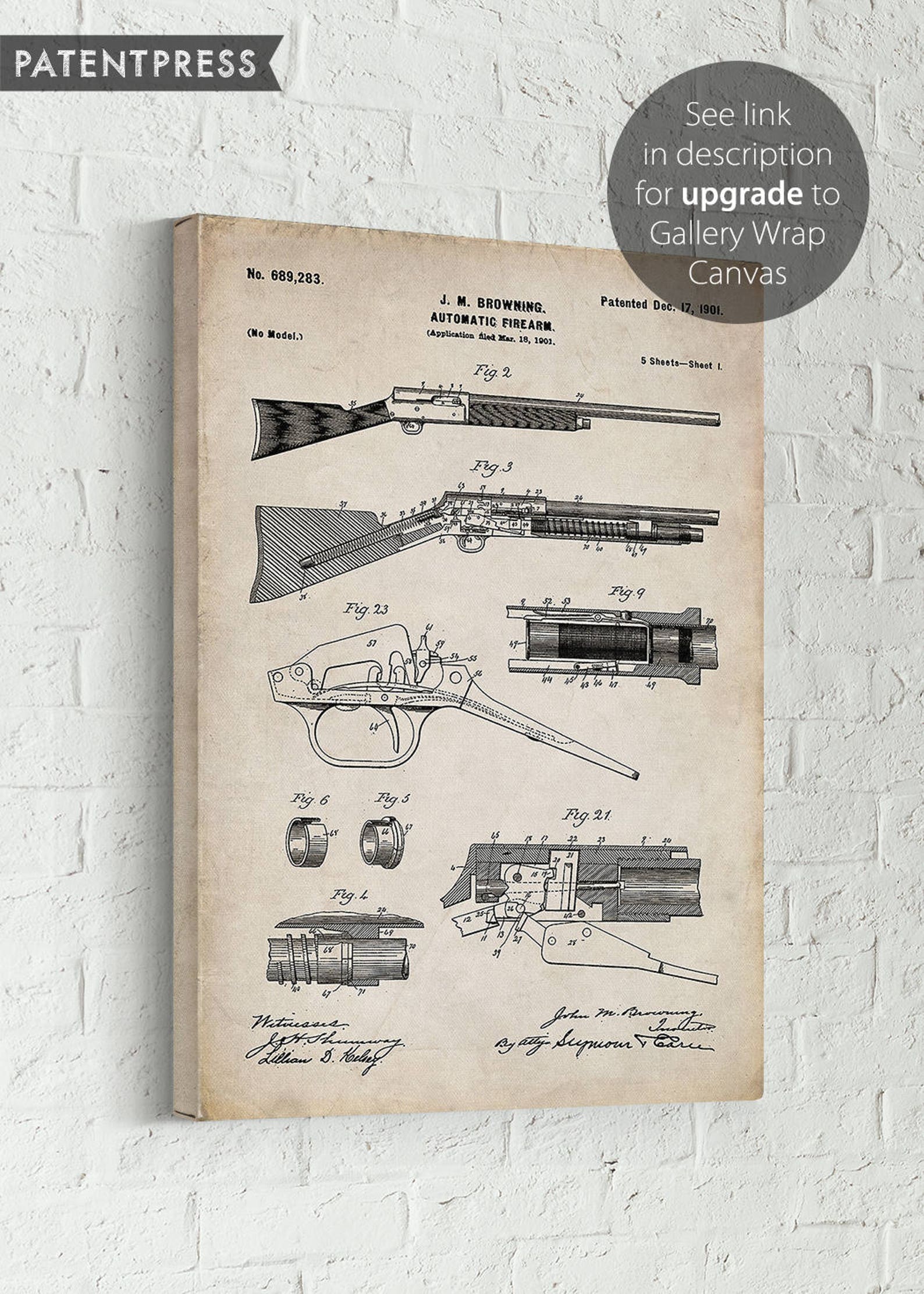 Shotgun Antique Gun Art Print Gun Wall Decor Firearm Art Etsy