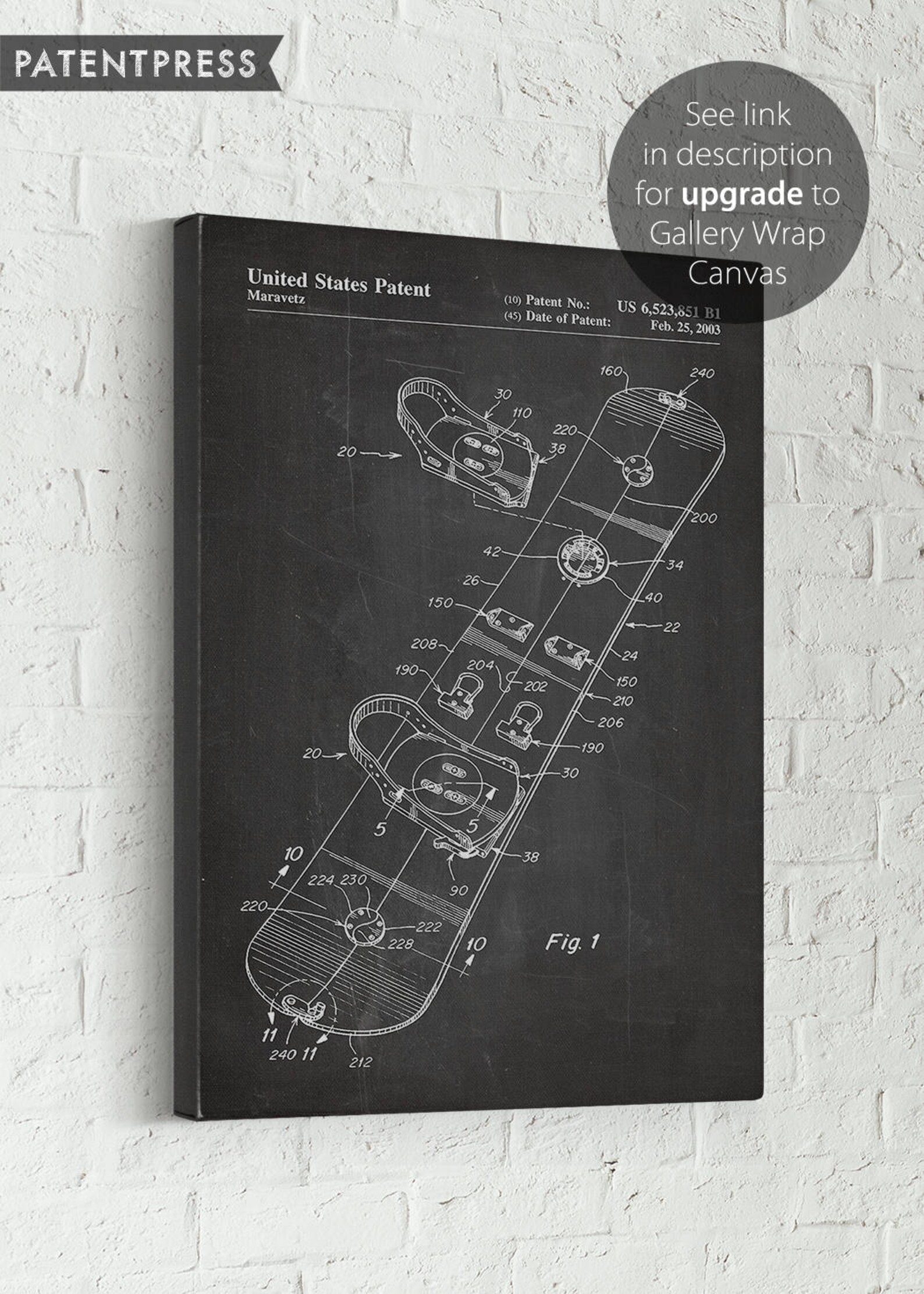 Snowboard Art Snowboard Decor Mens Snowboard Gift for Etsy