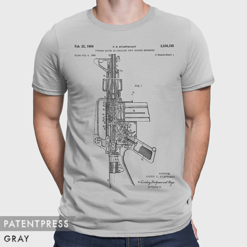 M16 Rifle T-shirt, Gun Shirt, Military Gift for Gun Enthusiast, M16 ...