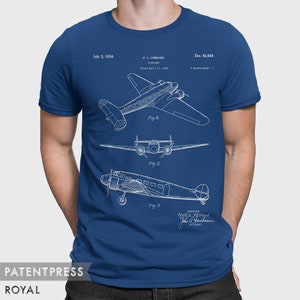 Airplane Patent T-Shirt, Lockheed Electra Plane Shirt, Aviation Fan, Gift For Airplane Enthusiast, Flight Simulator Fan P180
