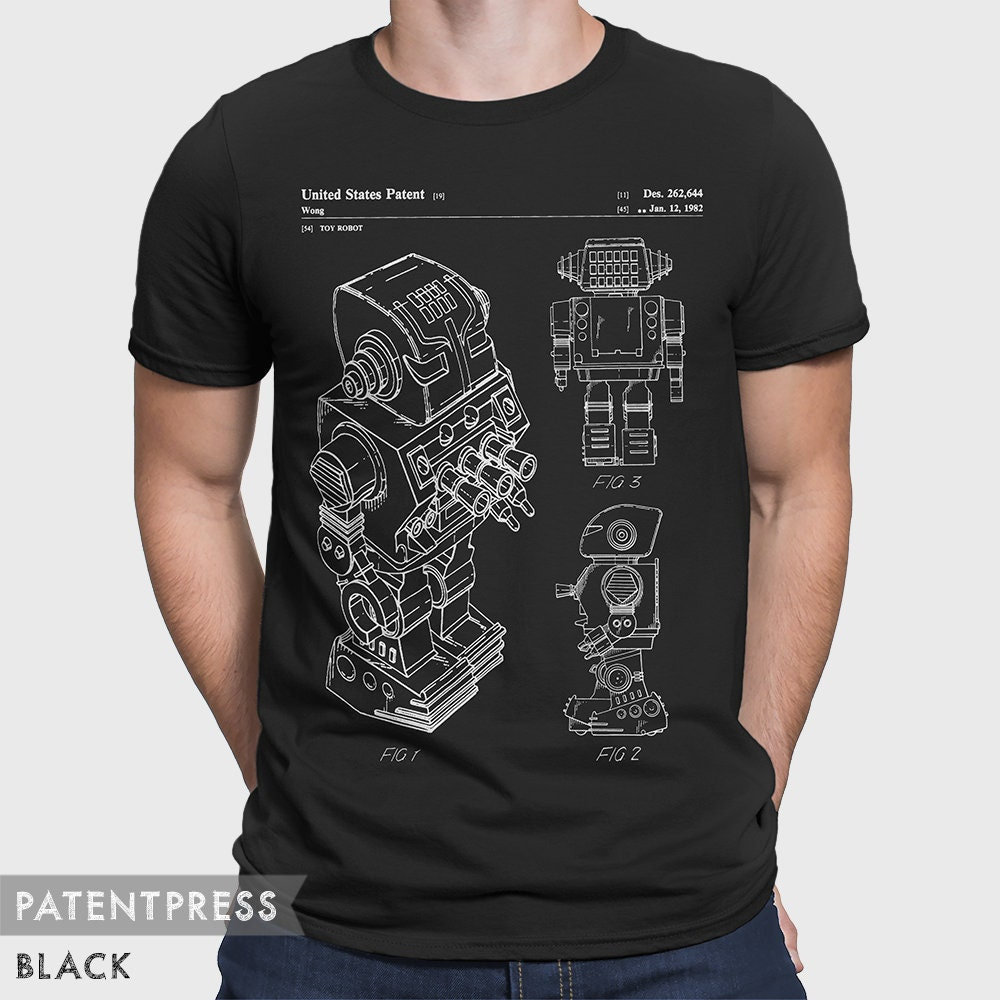 80's Toy Robot Patent T-shirt, Retro Toy Collector Gift, Nostalgia