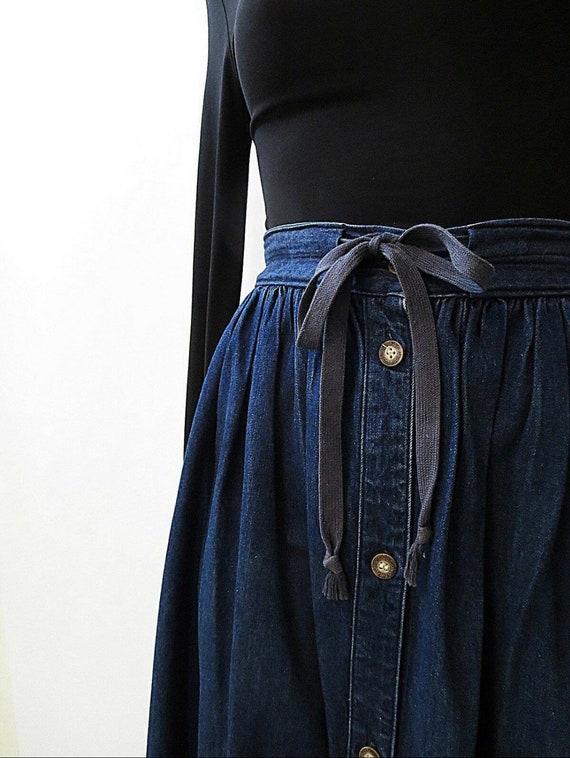 Rare Vintage Calvin Klein 90s 1990s Jeans Skirt |… - image 4