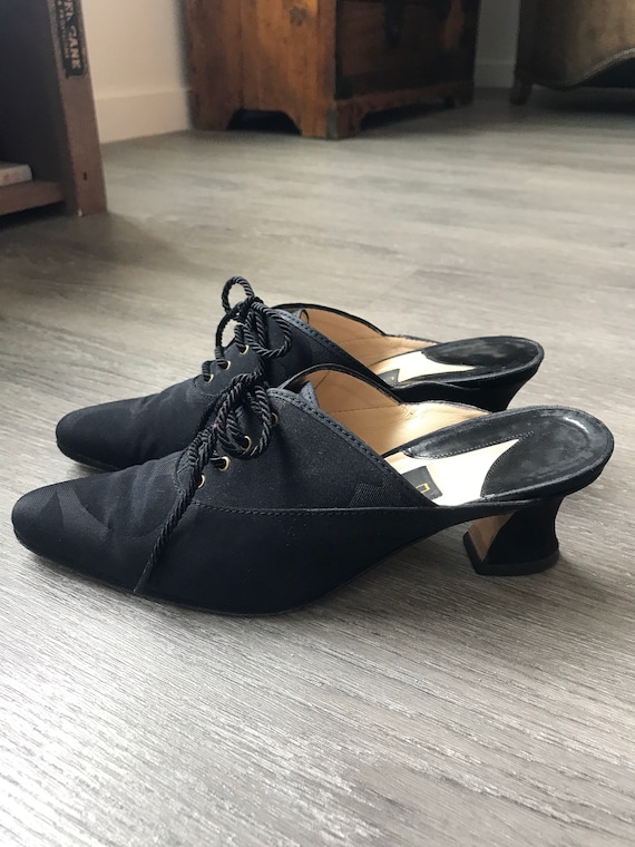 Vintage 1980’s Donna Karan Black Label Slip On Ti… - image 2