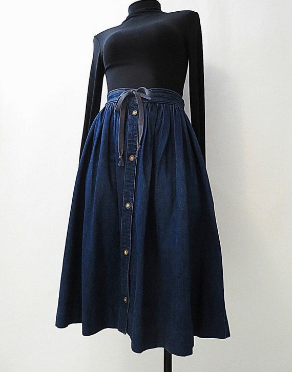 Rare Vintage Calvin Klein 90s 1990s Jeans Skirt |… - image 1