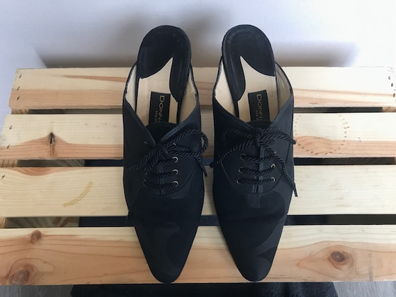 Vintage 1980’s Donna Karan Black Label Slip On Ti… - image 3