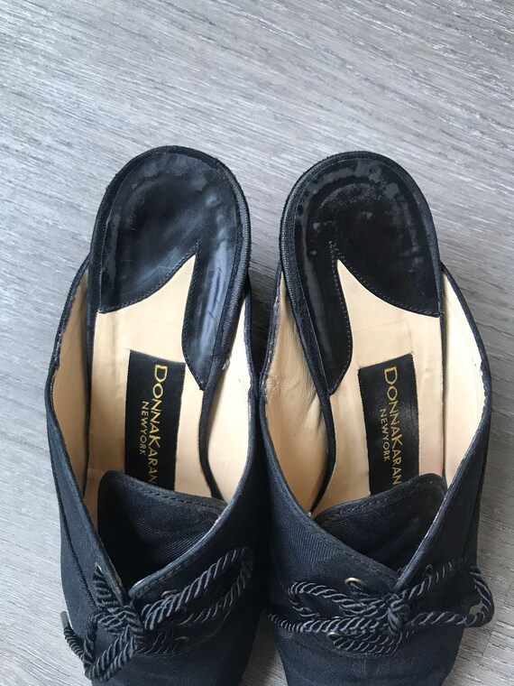 Vintage 1980’s Donna Karan Black Label Slip On Ti… - image 5