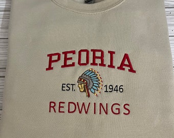 AAGPBL Peoria Redwings Embroidered Sweatshirt