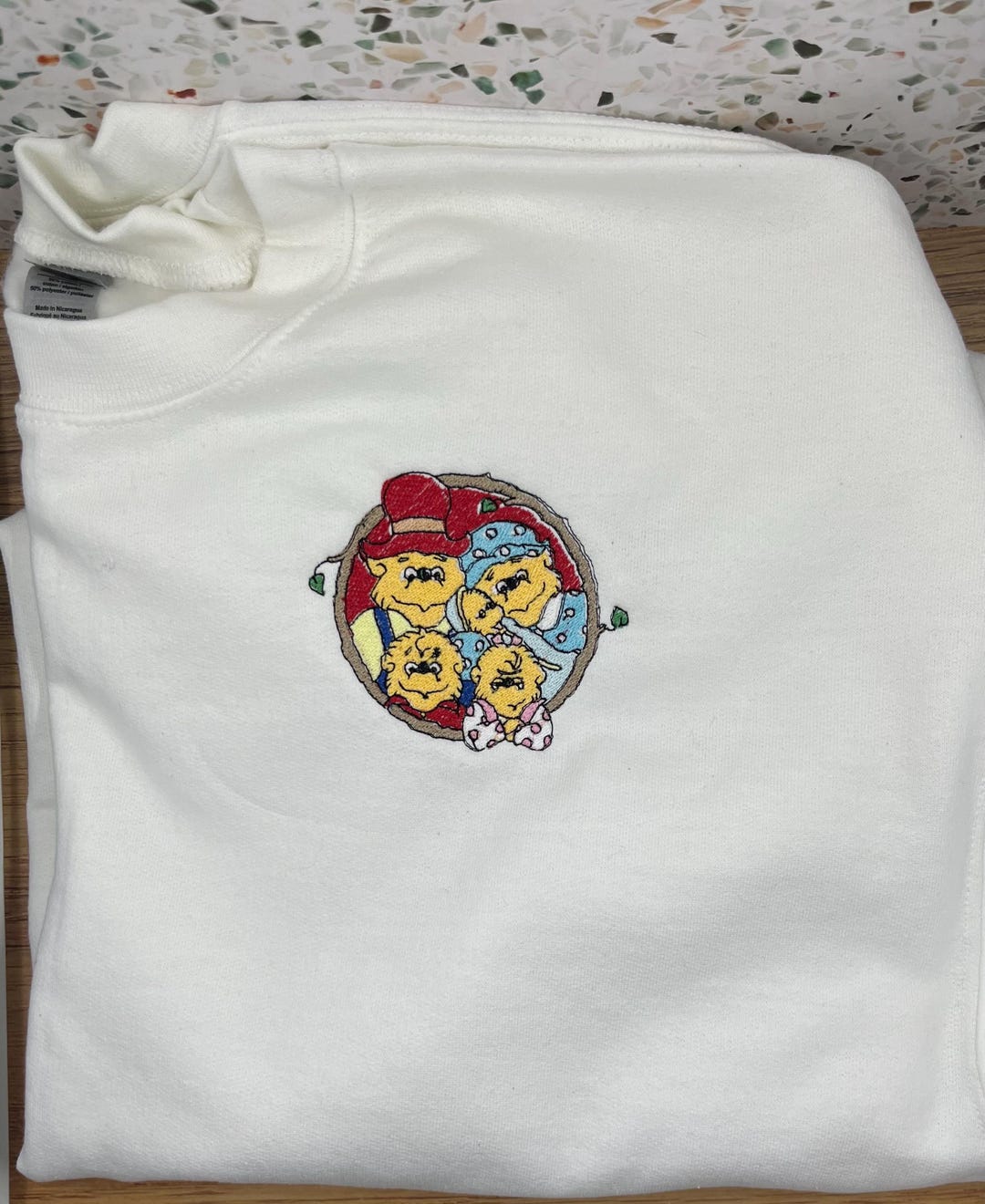 T-shirt Vintage 2000 Berenstain Bears - Moutarde, Taille M, Coton, Festival Lecture Pour Enfants