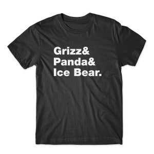We Bare Bears T-Shirt. On Black, White, or Gray Soft Cotton Shirt. Grizz, Panda, and Ice Bear. Comfy!
