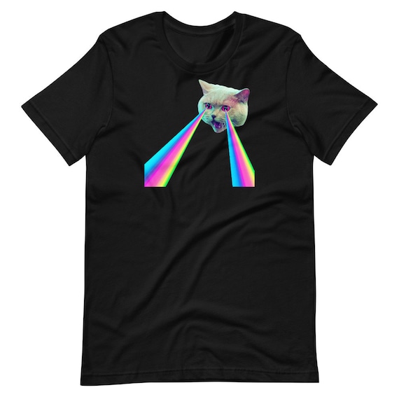 Laser Cat T-shirt. Premium Soft Cotton Tee. Comfy | Etsy