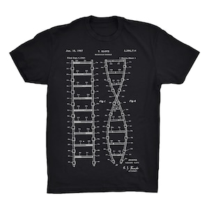 Molecule Patent T-Shirt On Black, Red, White or Gray - 100% Soft Premium Cotton T-Shirt - Soft and Comfy Tee