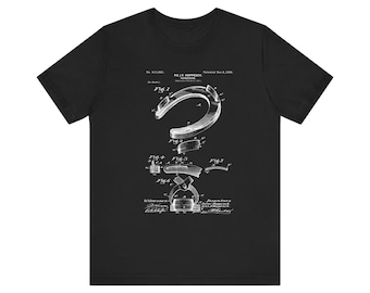 Horseshoe Patent Print T-Shirt, Vintage Tee, Retro Shirt, Horse Lover Gift, Unisex Jersey Top