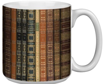 Books 20 Ounce Jumbo Mug Great Gift for Book Lovers, Readers, Writers, Librarians, Teachers, and Coffee and Tea Lovers