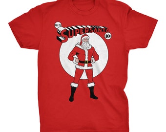 Super Santa T-Shirt. Christmas T-Shirt. Santa Shirt. Santa Claus T-Shirt. Great gift. 100% Ringspun Cotton Soft Tee. Comfy!