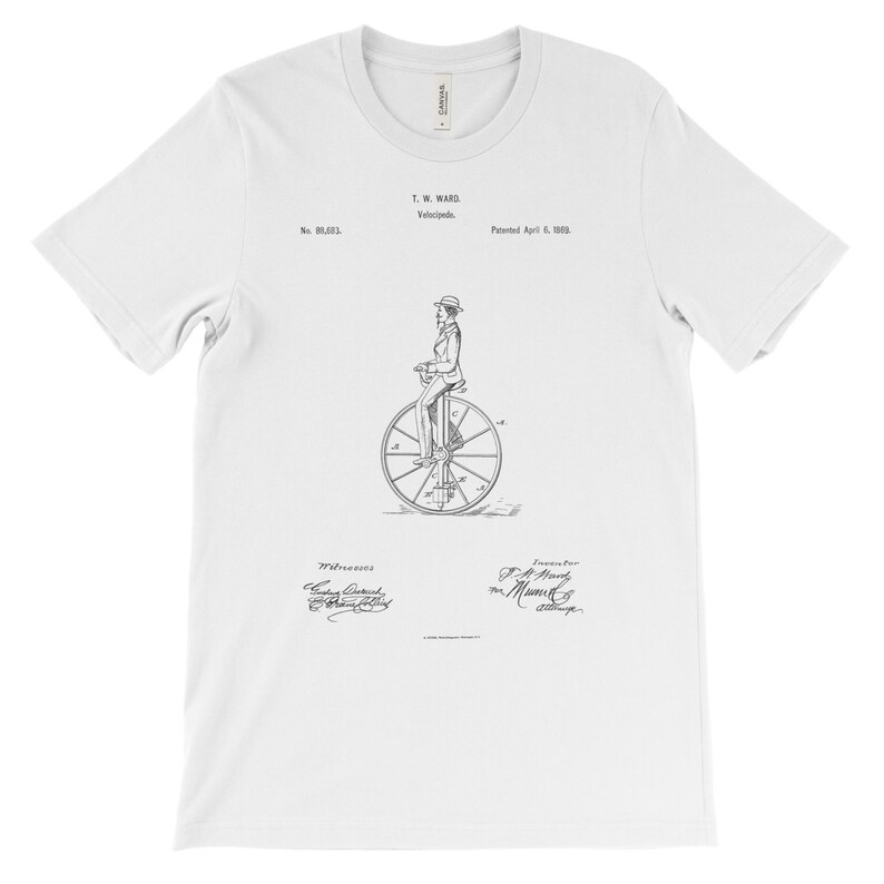 Unicycle Patent Tshirt. Unicycle Shirt Clothing Tee Unicycle Etsy
