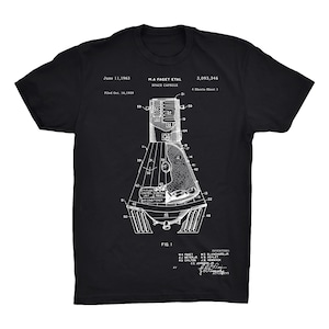 Space Capsule Patent T-Shirt On Black, Red, White or Gray - 100% Soft Premium Cotton T-Shirt - Soft and Comfy Tee