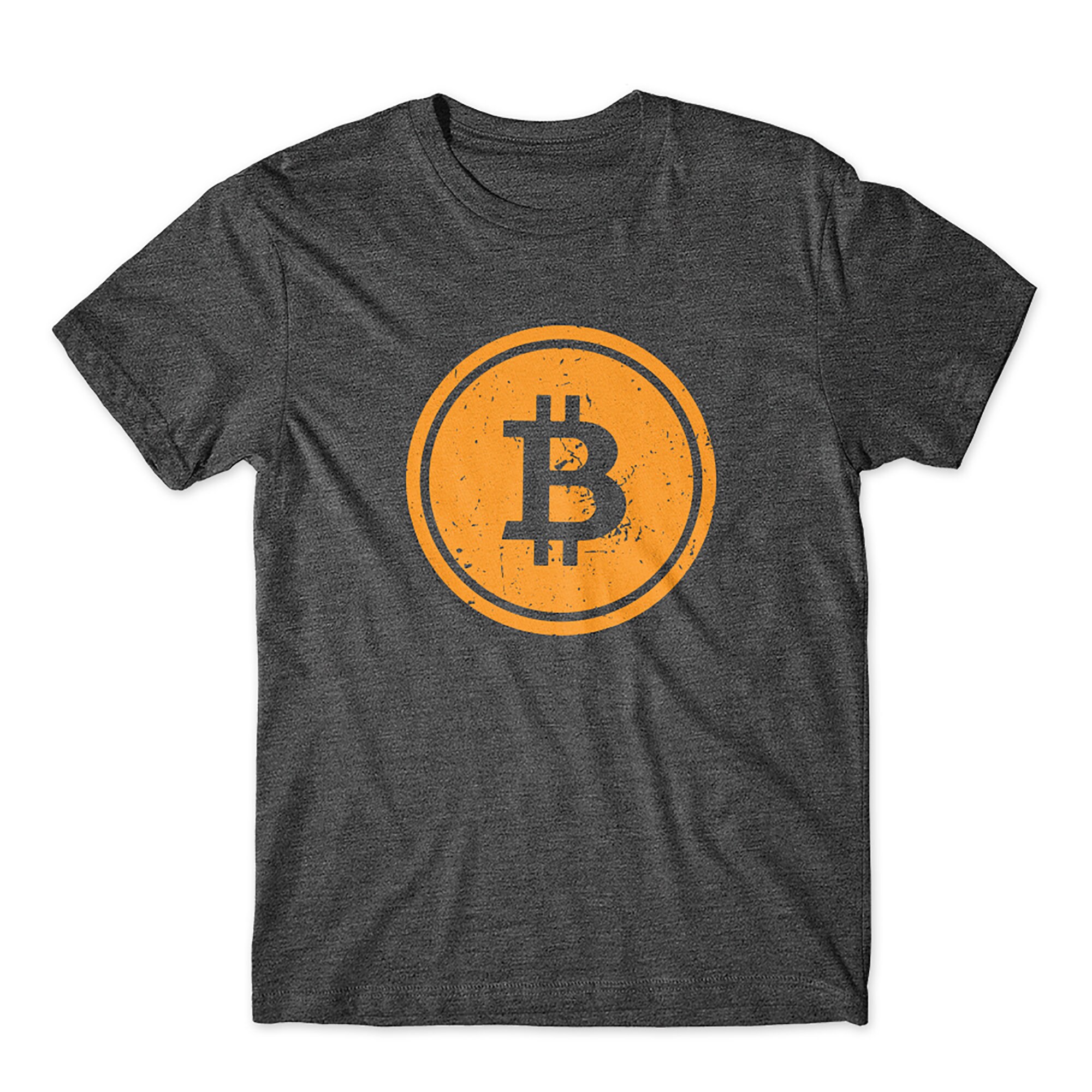 Bitcoin T-Shirt On Dark Gray, Light Gray, White, and Red - Soft Premium Cotton T-Shirt - Soft and Comfy Tee