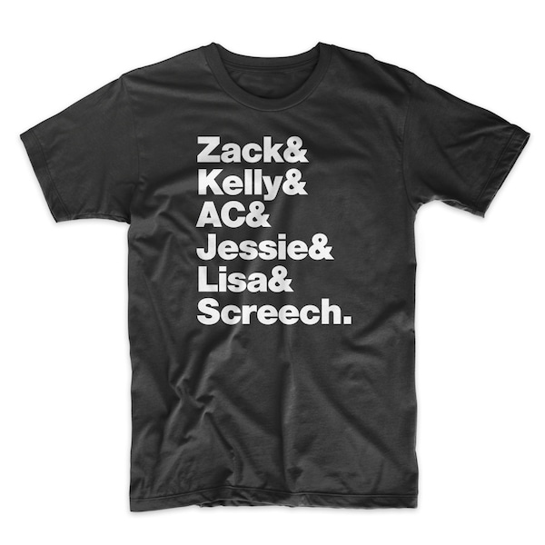 Saved By The Bell Shirt On Black, White, Red or Gray Soft Cotton T-Shirt.