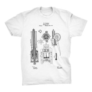 Machine Gun Patent T-shirt. Gatling Gun Blueprint Tee. Printed - Etsy
