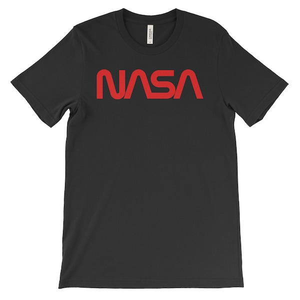 La NASA T-Shirt t de coton doux. T-shirt Logo de la NASA. Astronaute. National Aeronautics & Space Administration. Voyage dans l’espace.  Noir blanc gris.