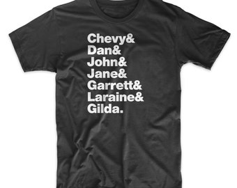 Saturday Night Live Shirt. On Black, White, Red or Gray Soft Cotton T-Shirt. SNL Original Cast T-Shirt. Comfy!