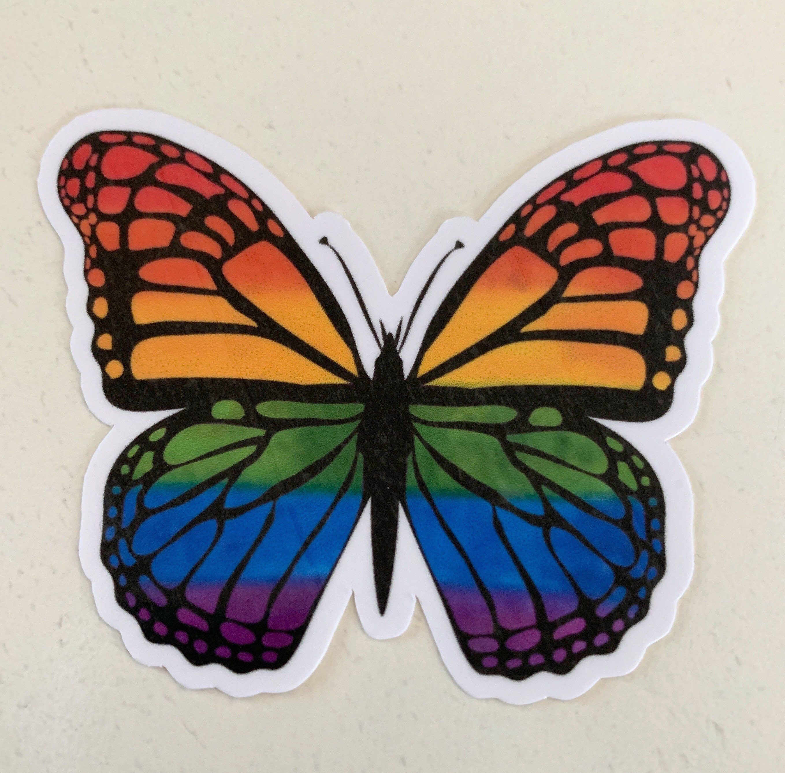 Butterfly Sticker Water Bottle Laptop Etsy Israel