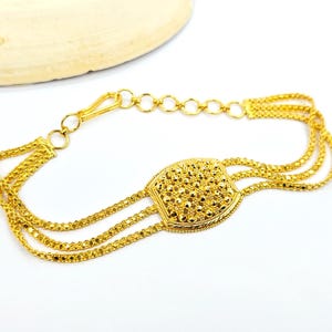 22K Gold Women Bracelet 6.5 in to 7.5 in adjustable Genuine Hallmarked 916