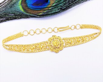 GOLDSHINE 22K Solid Gold Women Bracelet 6.5