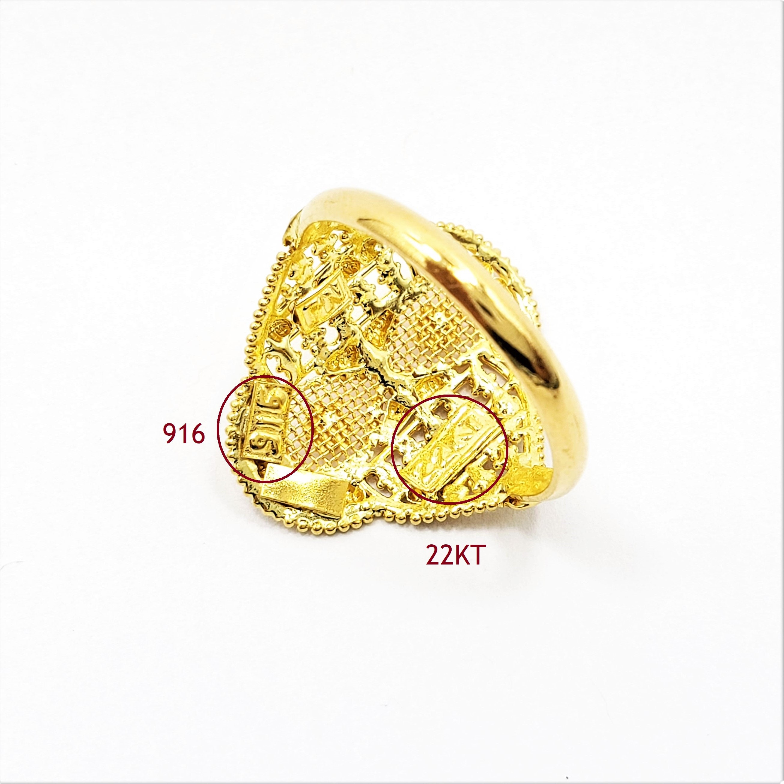 Filigree Openwork Ring - 14k Gold - Vintage – Vintage Paris Jewelry