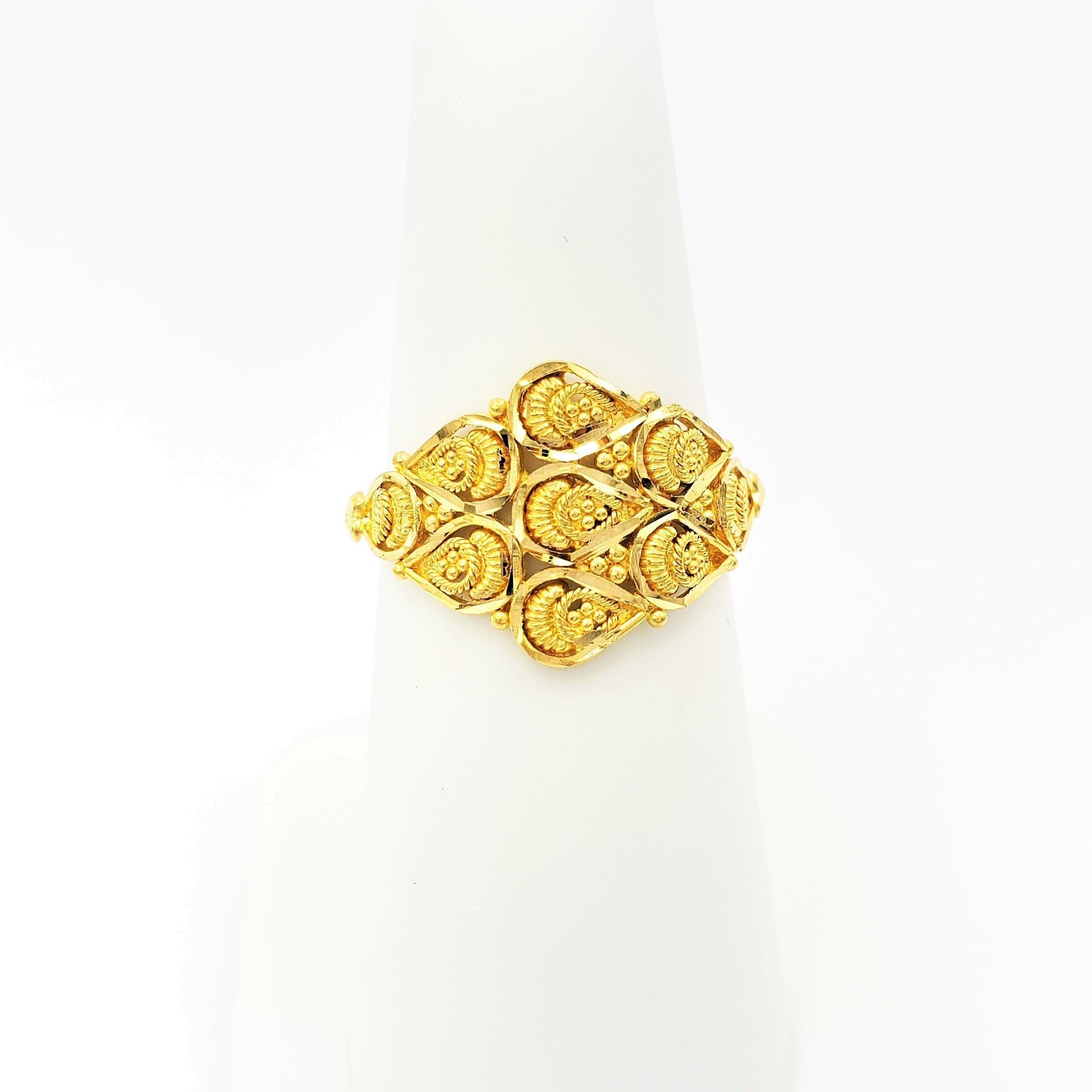 Stunning 22K Solid Yellow Gold Ring Genuine Hallmarked 916