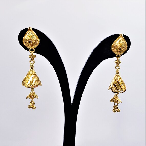 Goldshine 22k Solid Yellow Gold Earrings Jewelry Chandelier Etsy Goldshine 22k Solid Yellow Gold Earrings Jewelry Chandelier Etsy
