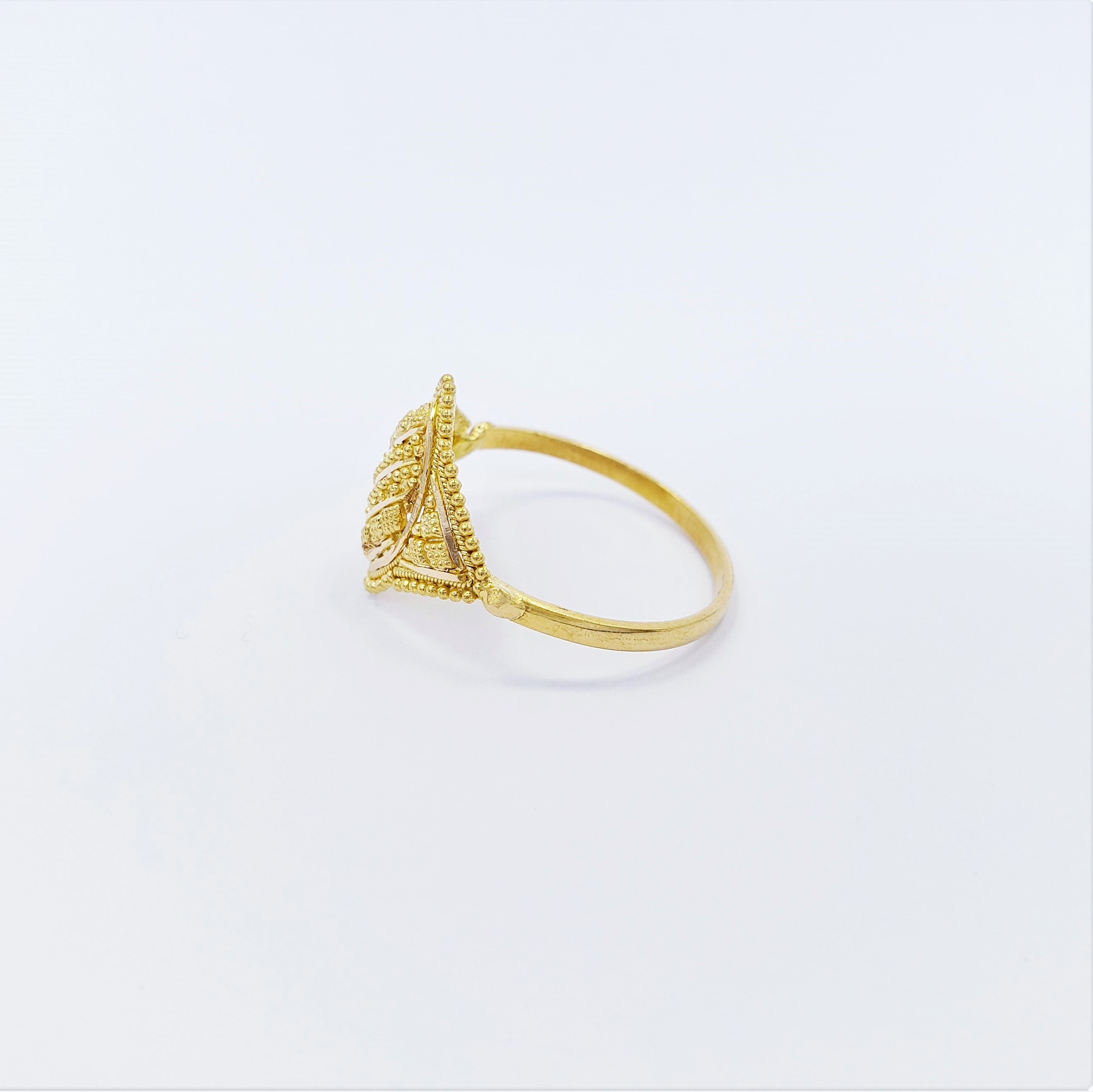 GOLDSHINE Genuine 22K Solid Gold RING US 8.5 Female Hallmarked | Etsy