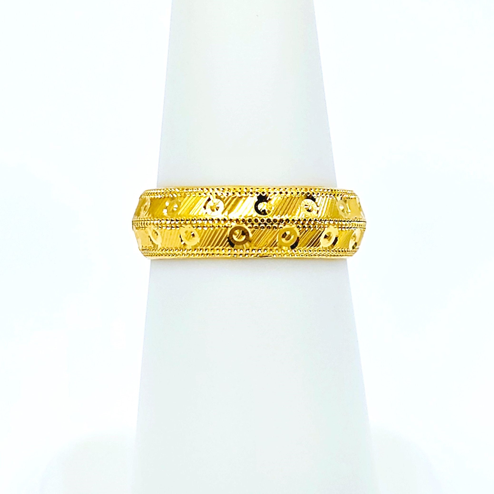 916ゴルドgold ring 16size Mongolian gold 22k Yellow Gold Ring